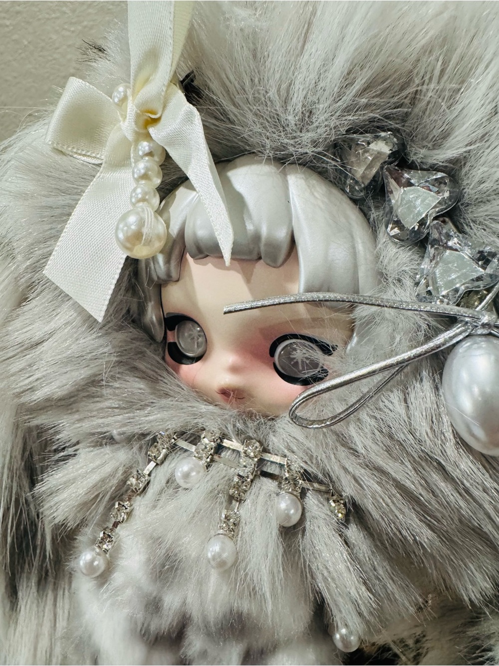 Custom Skullpanda Plush Bunny Bag Charm with Accessories - Picture 4 of 9
